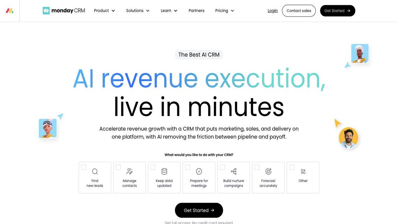monday Sales CRM product interface