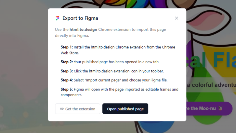 Export websites to Figma from Inflowave