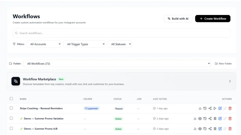 Przegląd wizualnego kreatora AI Workflows Inflowave