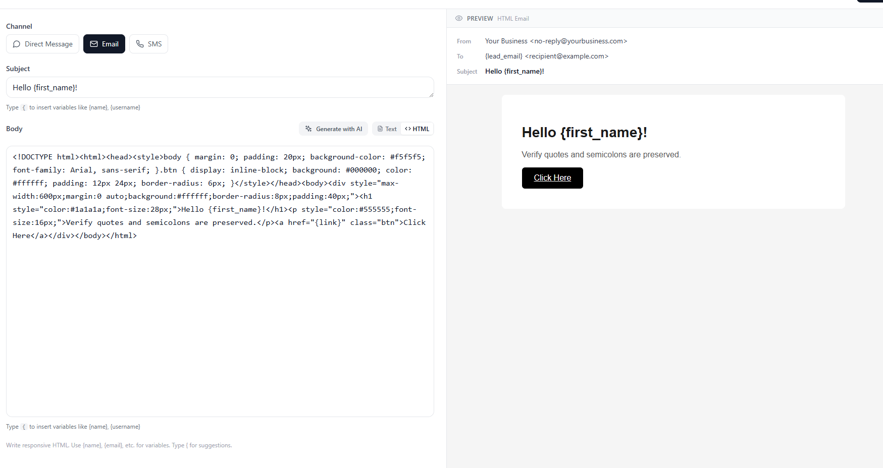 More email template designs in Inflowave