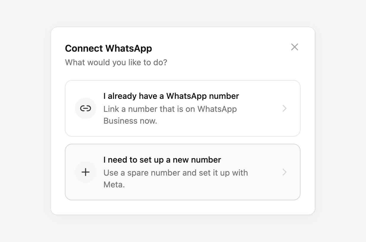 Pick the first option to keep using the WhatsApp Business app.