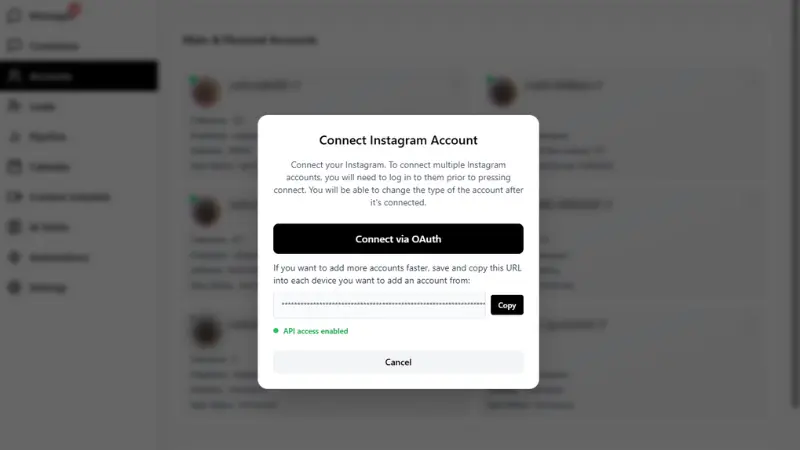 Connect Multiple Instagram Accounts to Unified Inbox - Instagram DM Automation Setup