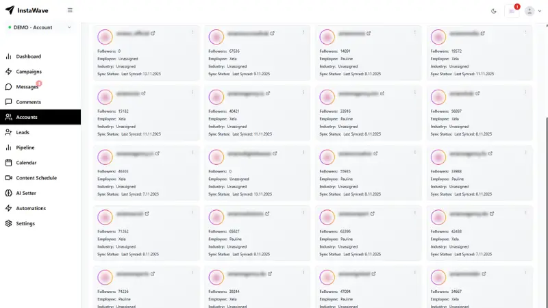 Instagram Account Management Dashboard - Multi-Account Instagram DM Management