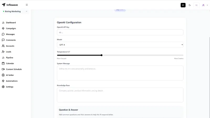AI Instagram Chatbot Interface - Automate Instagram Messages with AI-Powered Chatbot