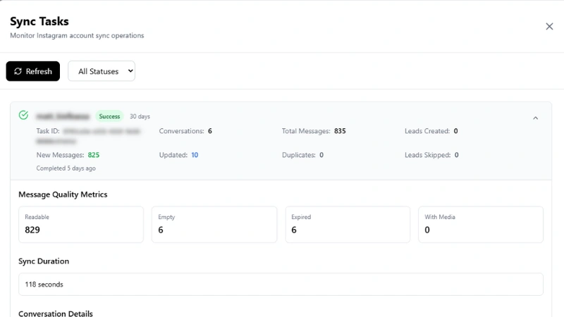 Download Instagram Conversations - Export Instagram Messages for AI Chatbot Training