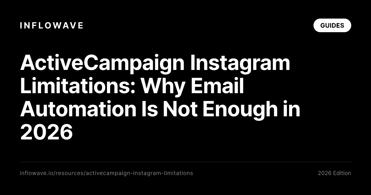 Omezeni ActiveCampaign s Instagramem: proc automatizace emailu nestaci v 2026