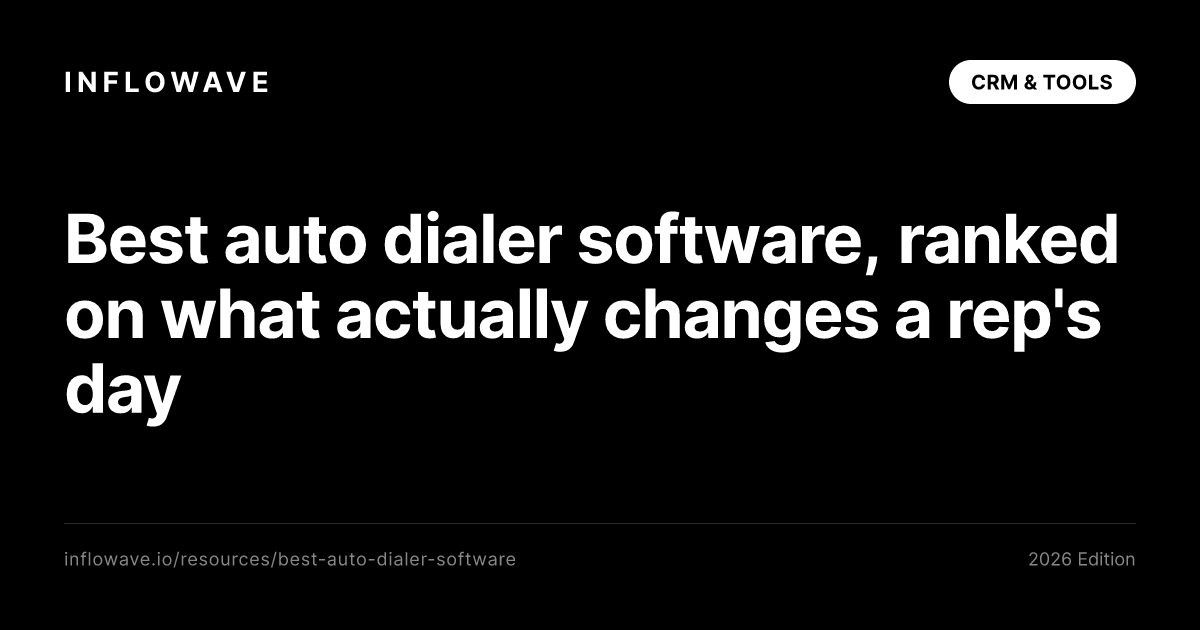 Best auto dialer software, ranked on what actually changes a rep's day
