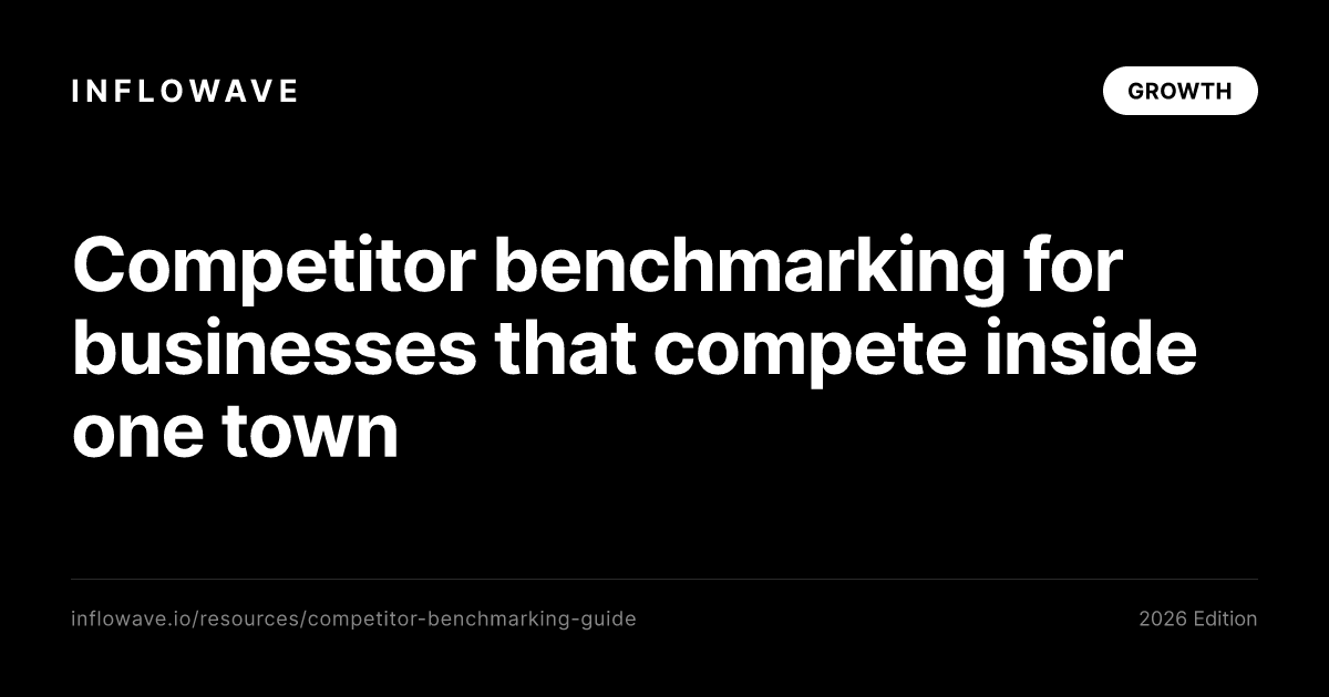 Competitor benchmarking for businesses that compete inside one town
