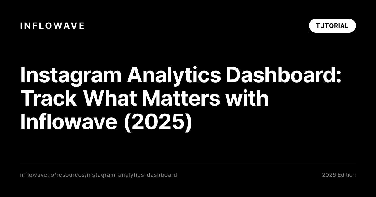 Instagram Analytics Dashboard: Track What Matters with Inflowave (2025)