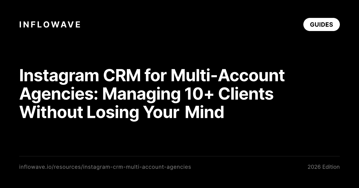 Instagram CRM for Multi-Account Agencies: Managing 10+ Clients Without Losing Your Mind