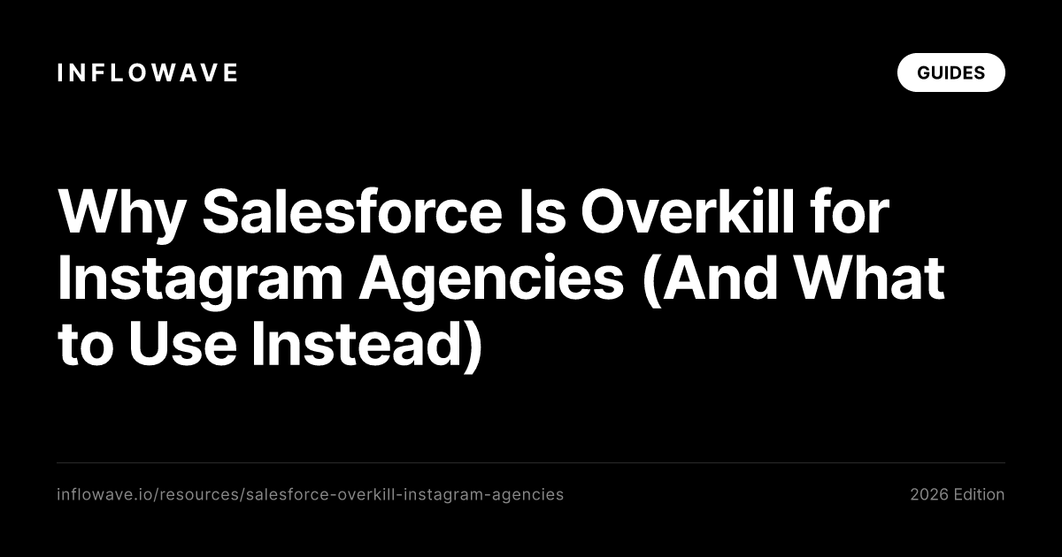 Why Salesforce Is Overkill for Instagram Agencies (And What to Use Instead)