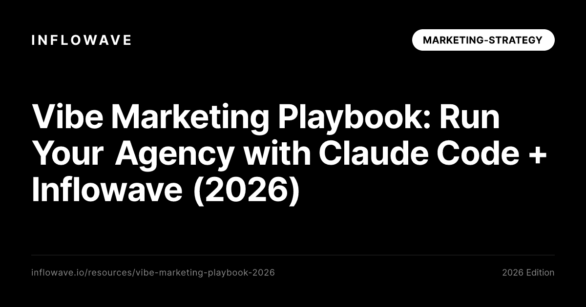 Playbook Vibe Marketingu: prowadź agencję z Claude Code + Inflowave (2026)