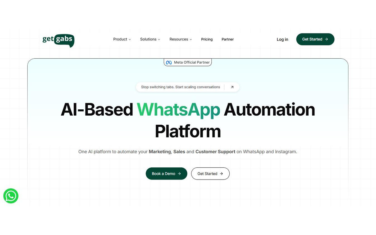 Getgabs product interface